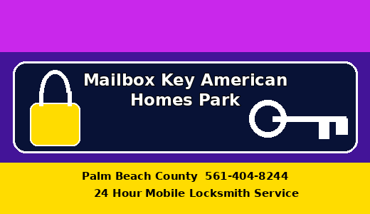 Mailbox Key American Homes Park