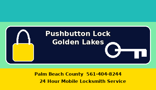 Pushbutton Lock Golden Lakes